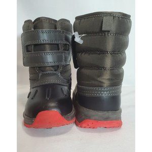 Carter's Girls Or Boy Winter Snow Boots Black And Red Lining Toddler Size 7M